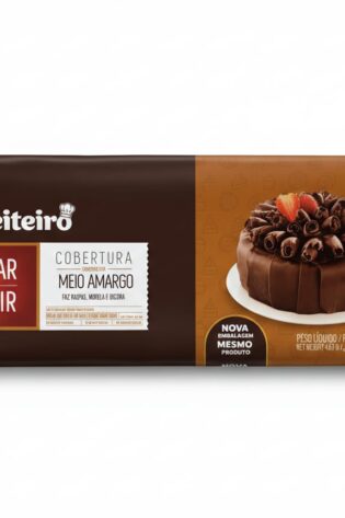 Raspar E Cobrir Meio Amargo Barra 2,1kg Harald