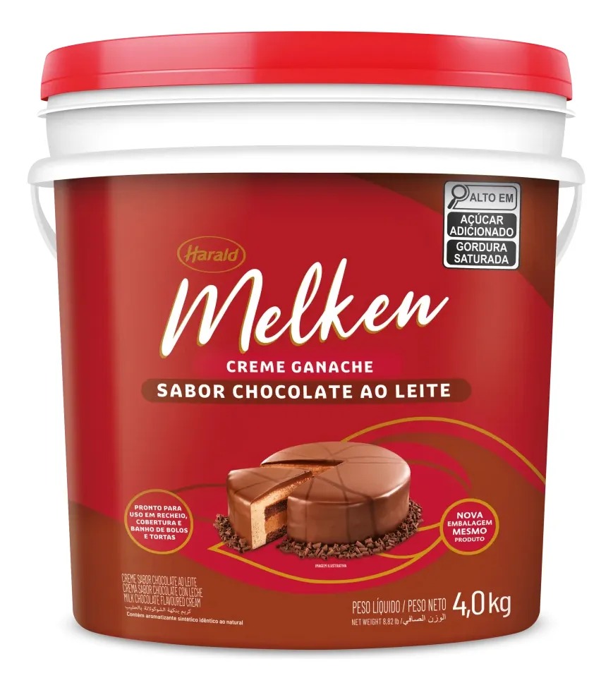 Creme Ganache Chocolate Ao Leite Melken 4 Kg Harald