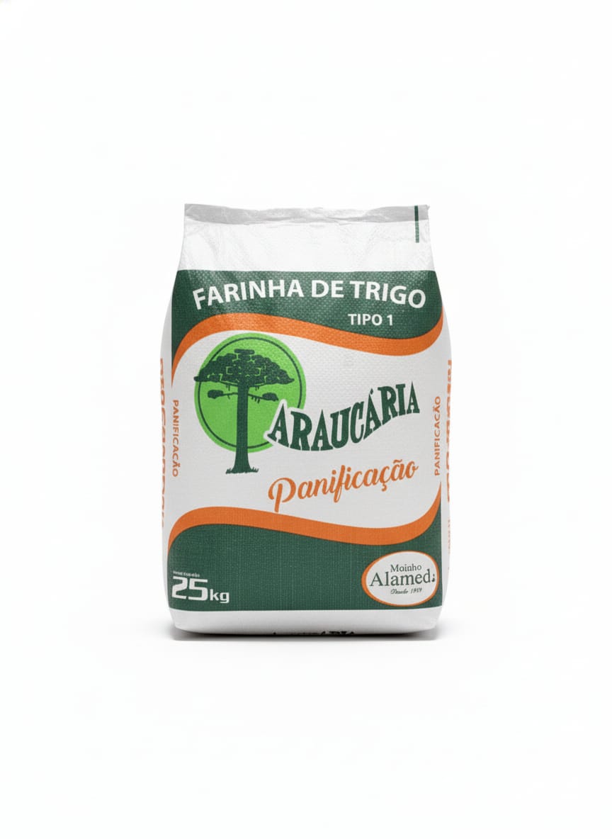 Farinha de Trigo Tipo 1 Araucária Panificação 25kg
